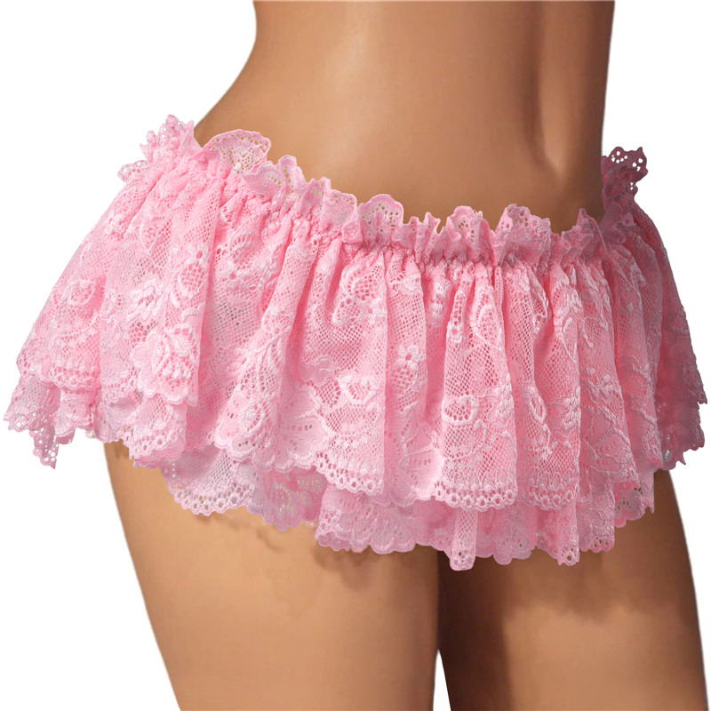 SissyUniversity Lace Skirted Thong Panties Pink