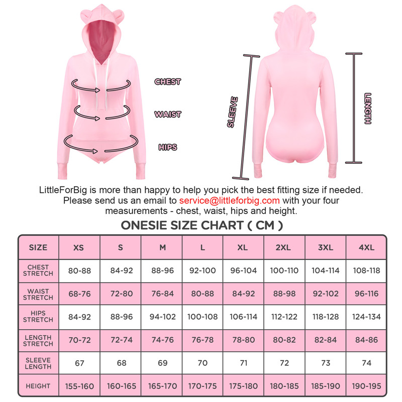 Cozy Bear Hoodie Sweatshirt Onesie Pink