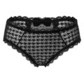 Cheeky Bow Tucking Gaff Panties Black