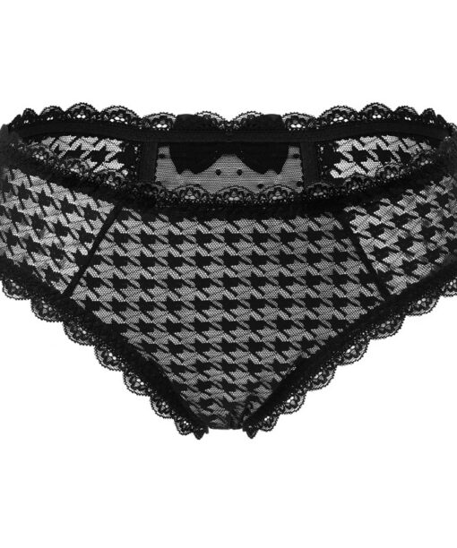 Cheeky Bow Tucking Gaff Panties Black