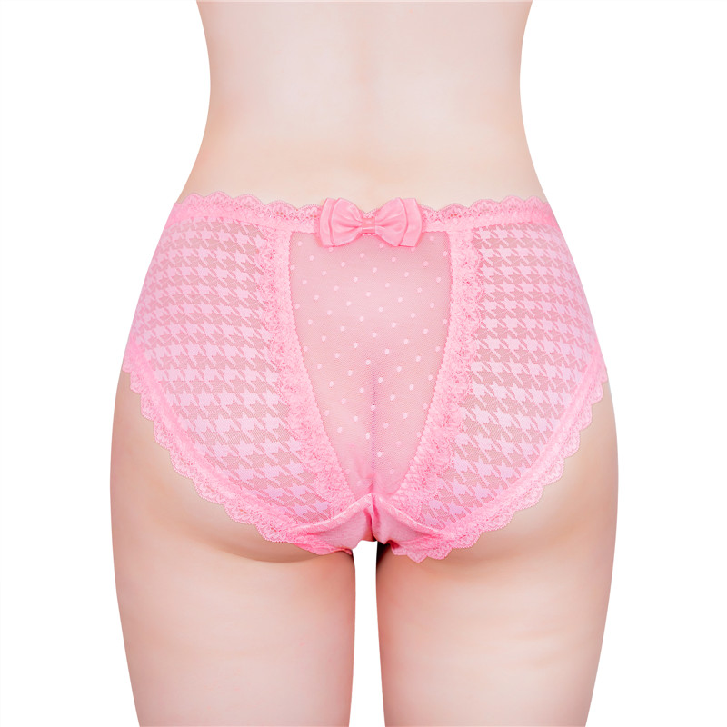 Cheeky Bow Tucking Gaff Panties Pink