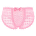 Cheeky Bow Tucking Gaff Panties Pink