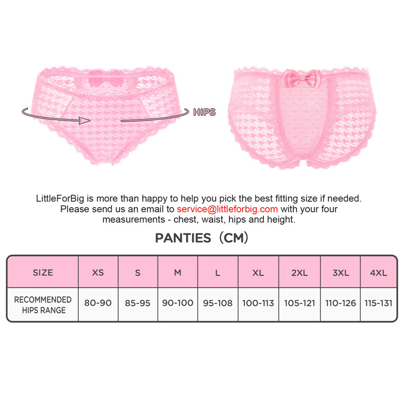 Cheeky Bow Tucking Gaff Panties Pink