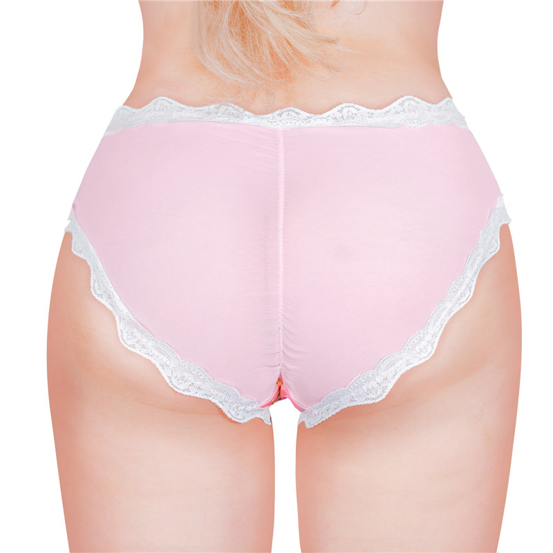 Snuggle Bunny Pattern Tucking Gaff Panties Pink