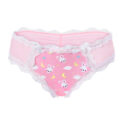 Snuggle Bunny Pattern Tucking Gaff Panties Pink