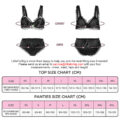 Sissy Lacy Frill Bralette Set Black