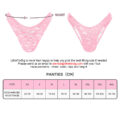 Mesh Flower Thong Tucking Gaff Panties Pink