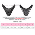 Mesh Houndstooth Thong Tucking Gaff Panties Black