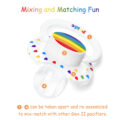 Gen2 BigShield Pacifier Rainbow Pride Pattern White