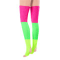 Bright Color Blocked Novelty Knit Stacked Stockings