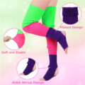 Bright Color Blocked Novelty Knit Stacked Stockings