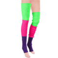 Bright Color Blocked Novelty Knit Stacked Stockings