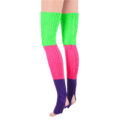 Bright Color Blocked Novelty Knit Stacked Stockings