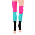 Bright Color Blocked Novelty Knit Stacked Stockings