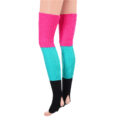 Bright Color Blocked Novelty Knit Stacked Stockings