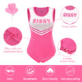 Cheer Sissy Onesie Bodysuit Rose