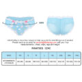 Snuggle Bunny Pattern Tucking Gaff Panties Blue