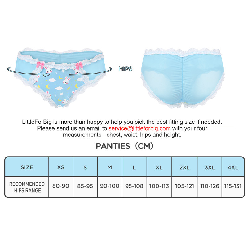 Snuggle Bunny Pattern Tucking Gaff Panties Blue