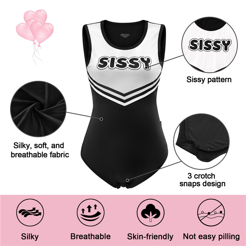 Cheer SissyUniversity Onesie Bodysuit Black