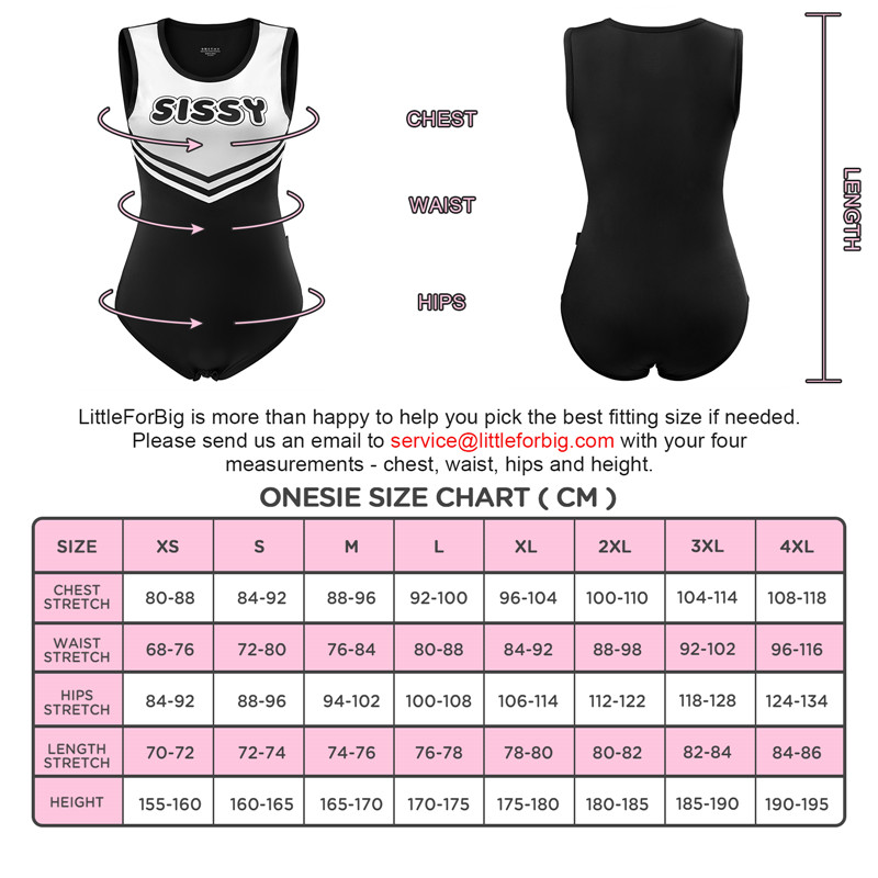 Cheer SissyUniversity Onesie Bodysuit Black