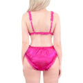 Sissy Lacy Frill Bralette Set Rose