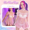 Unisex Mesh Seethrough Babydoll Dress