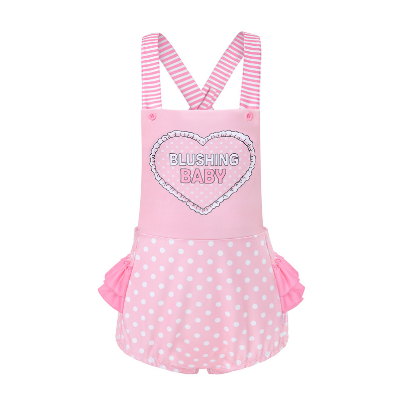 Blushing Baby Ruffle Butt Shortalls
