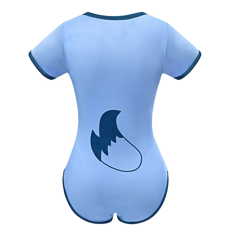 Little Blue Onesie Bodysuit Puppy Pattern