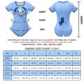 Little Blue Onesie Bodysuit Puppy Pattern