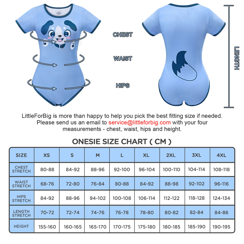 Little Blue Onesie Bodysuit Puppy Pattern