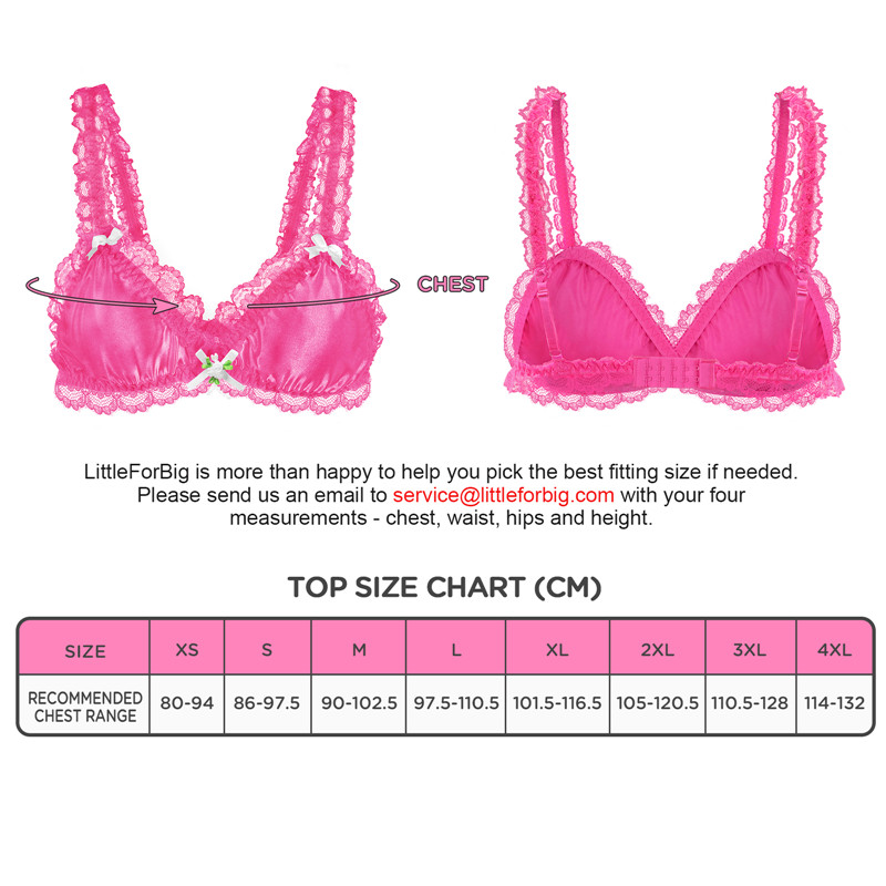 SissyUniversity Lacy Frill Bralette Rose