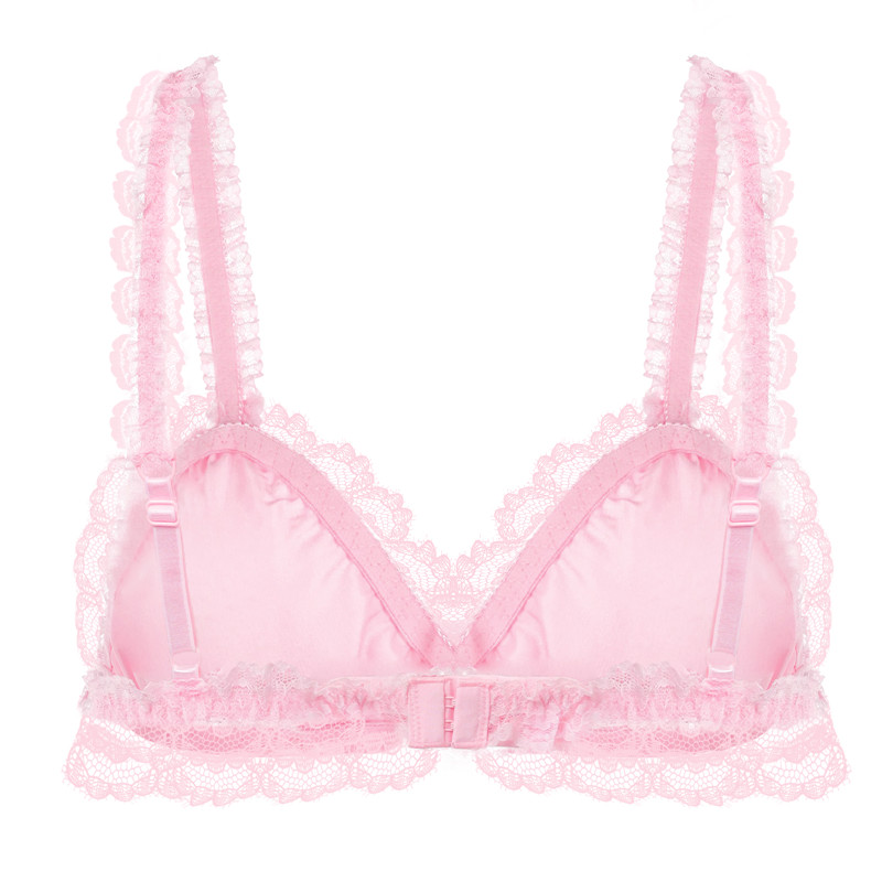 SissyUniversity Lacy Frill Bralette Pink