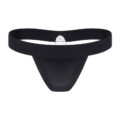 Wider Straps Thong Tucking Gaff Panties Black