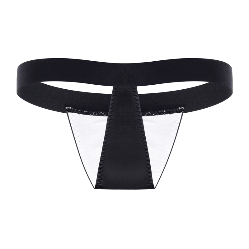 Wider Straps Thong Tucking Gaff Panties Black