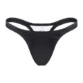 Thin Band Thong Tucking Gaff Panties Black