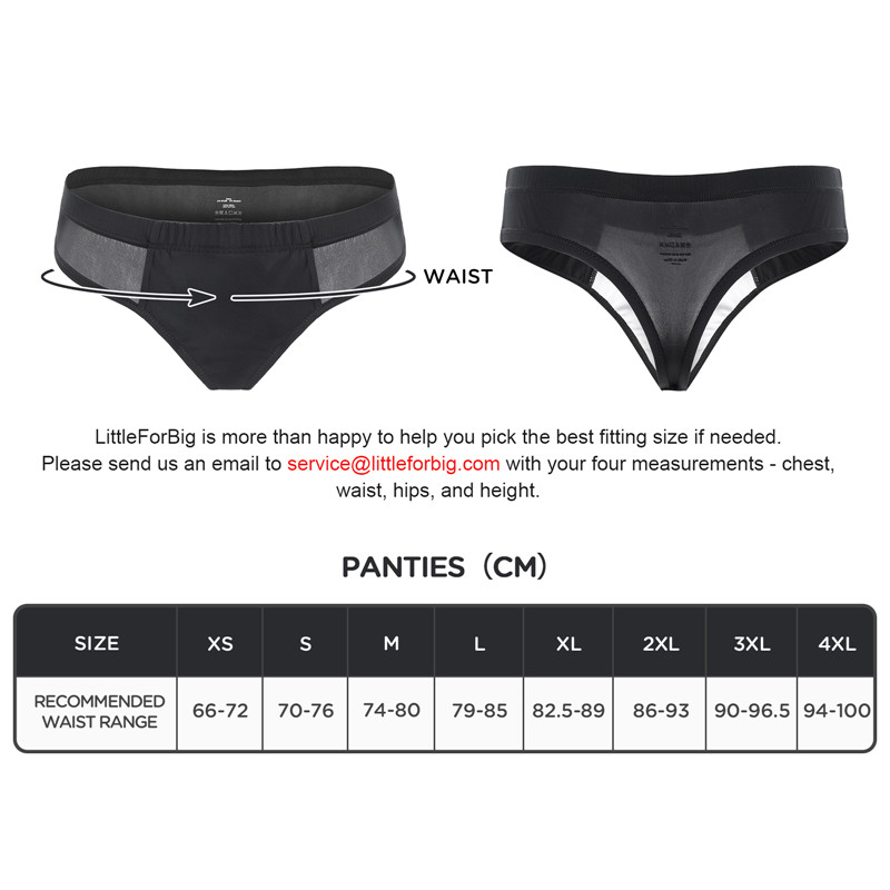 Tucking Gaff Brazilian Cheeky Panties Black