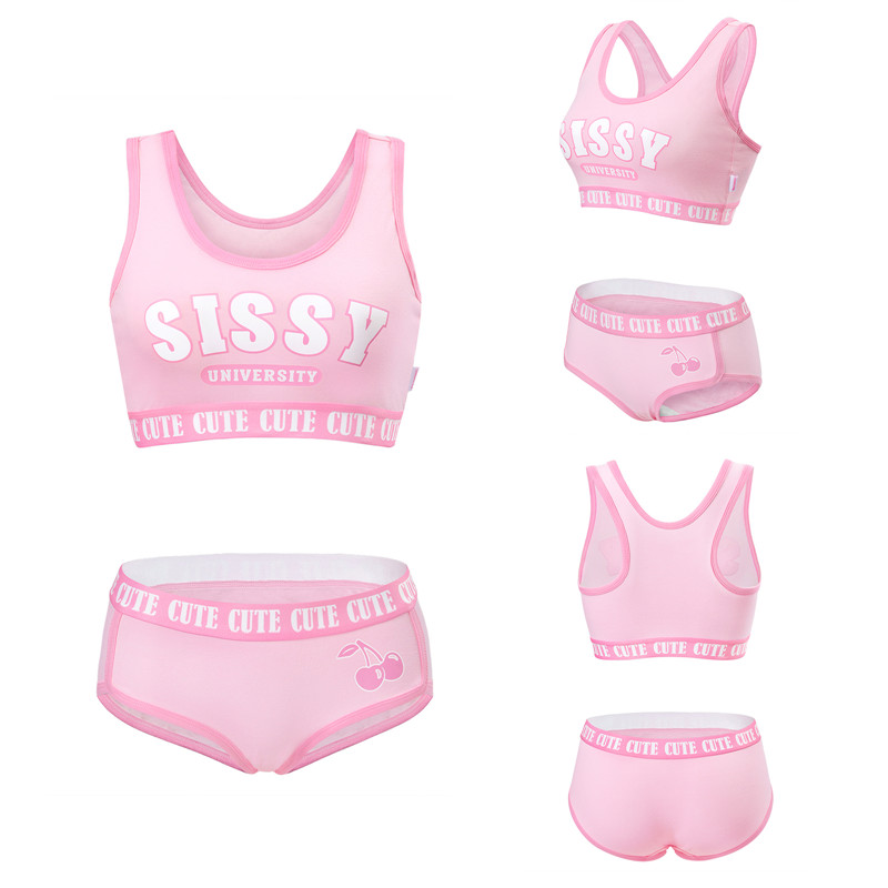 SissyUniversity Bralette Set Pink