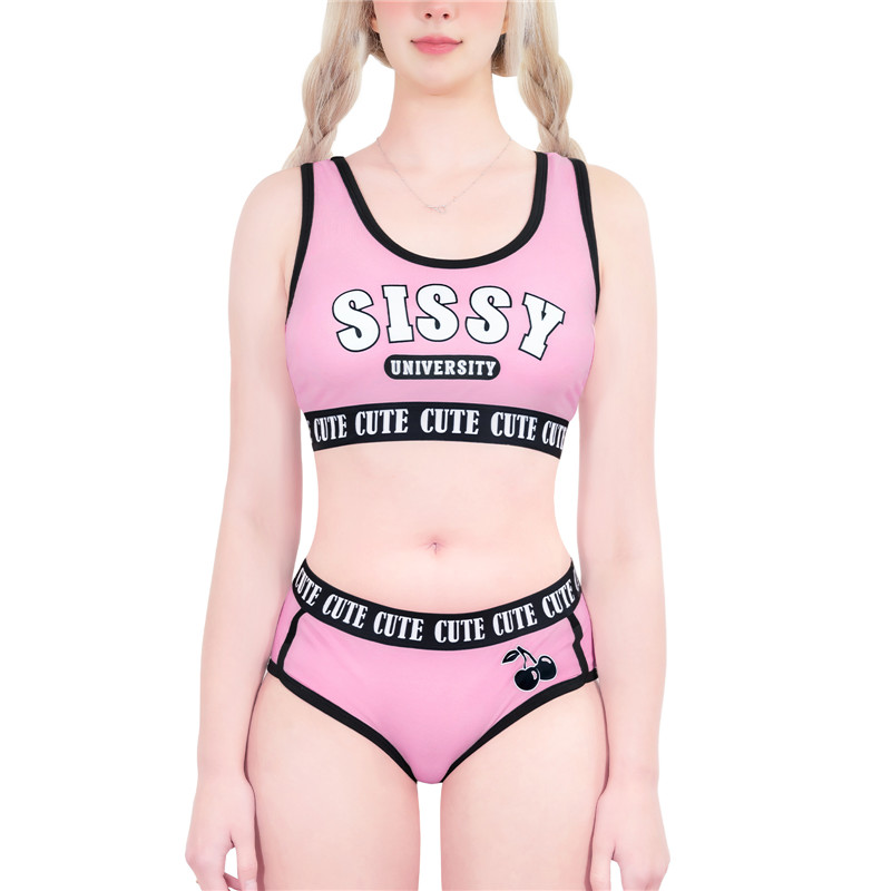 SissyUniversity Bralette Set Magenta