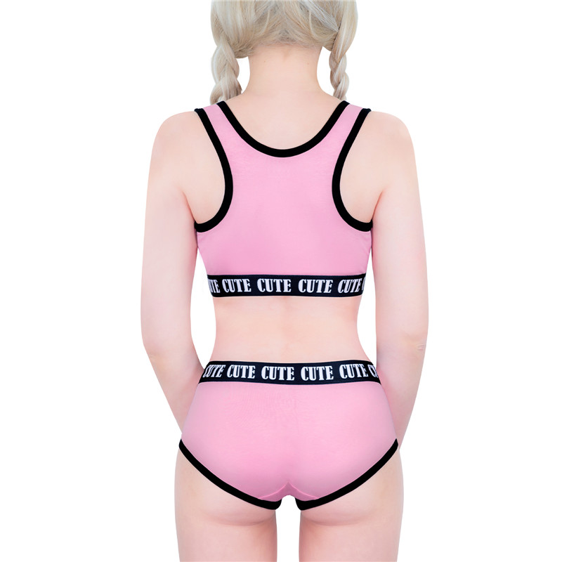 SissyUniversity Bralette Set Magenta