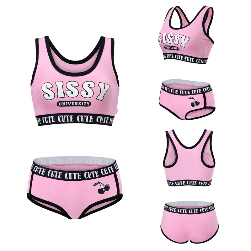 SissyUniversity Bralette Set Magenta