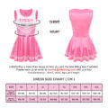 Shiny Satin Cheer Sissy Mini Dress Rose