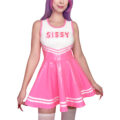 Cheer Sissy Faux Leather Shiny Mini Dress