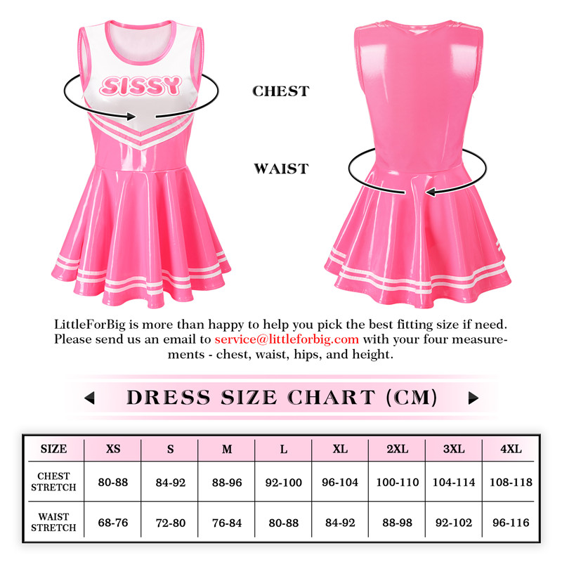 Cheer SissyUniversity Faux Leather Shiny Mini Dress