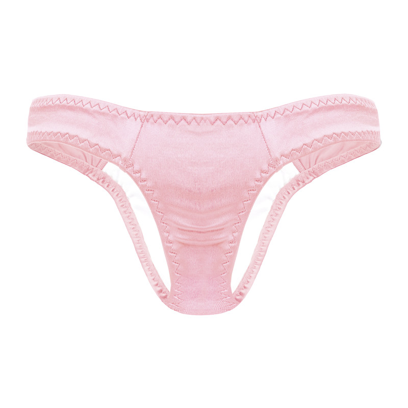 Thick Band Tucking Gaff Thong Panties Pink