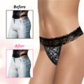 Lace Band Tucking Gaff Thong Panties