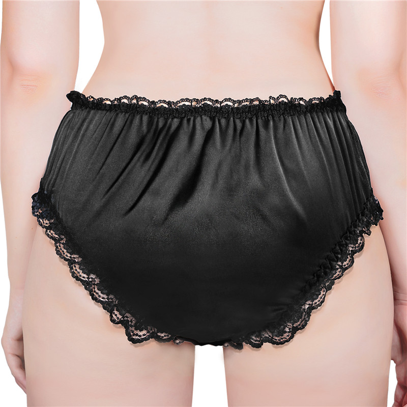 SissyUniversity Lacy Frill Panties Black