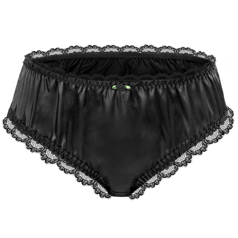 SissyUniversity Lacy Frill Panties Black