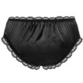 Sissy Lacy Frill Panties Black