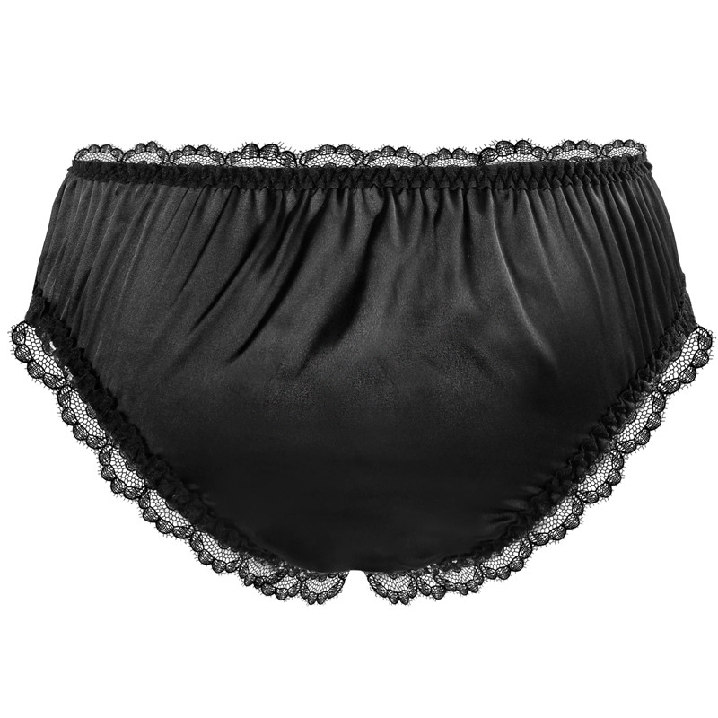 SissyUniversity Lacy Frill Panties Black