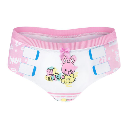 LittleForBig Usagi 'Oopsie' Potty Pants, zacht katoen, comfortabele hipsterslip, voor baby's, roze, XL